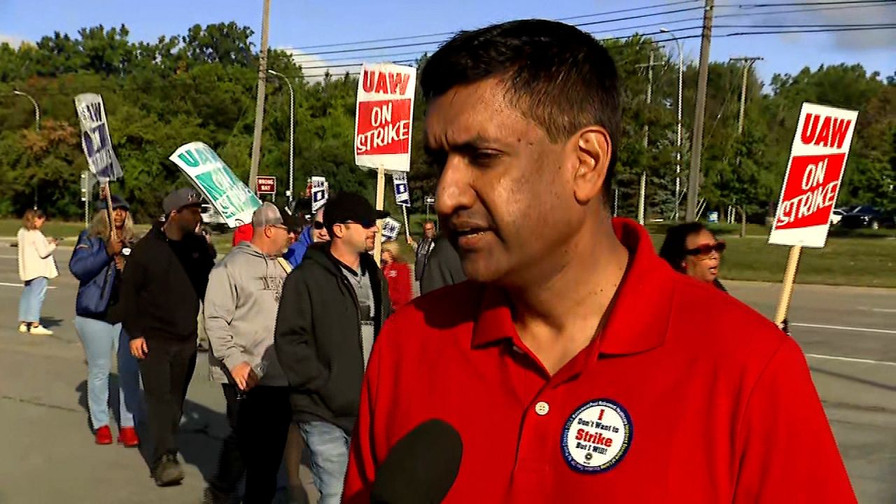 Congressman Ro Khanna during an interview with CNN's Vanessa Yurkevich at the Ford Michigan Assembly Plant in Wayne, MI, today.