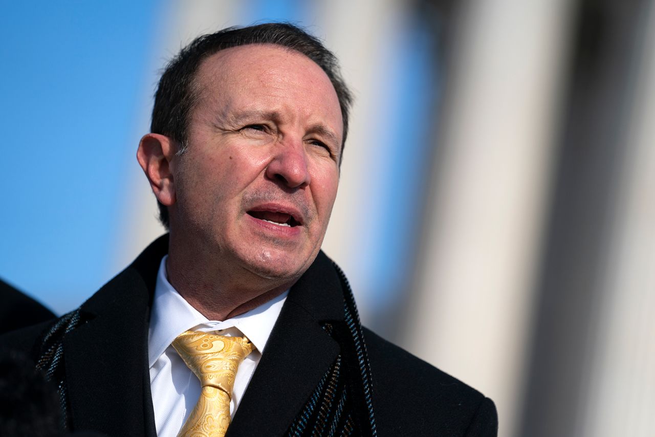 Louisiana Attorney General Jeff Landry speaks in Washington, DC on January 7. 