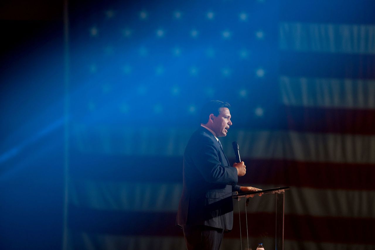 Florida Gov. Ron DeSantis speaks at the Turning Point USA Student Action Summit in Tampa, Florida, in July.