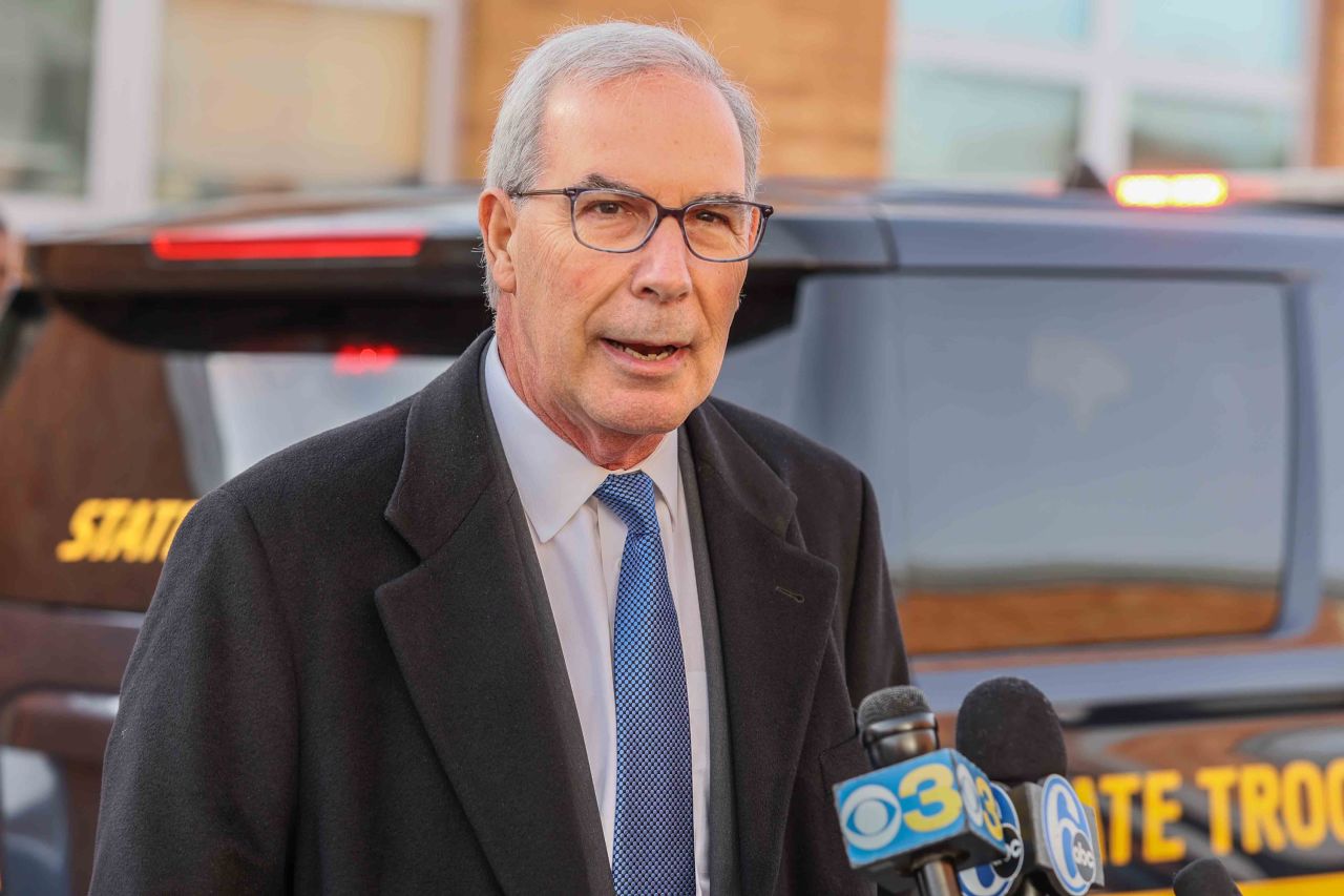 Attorney David C. Weiss gives remarks to the media after a driver s education initiative Thursday morning at William Penn High School in New Castle, Delaware, in September 2022. 