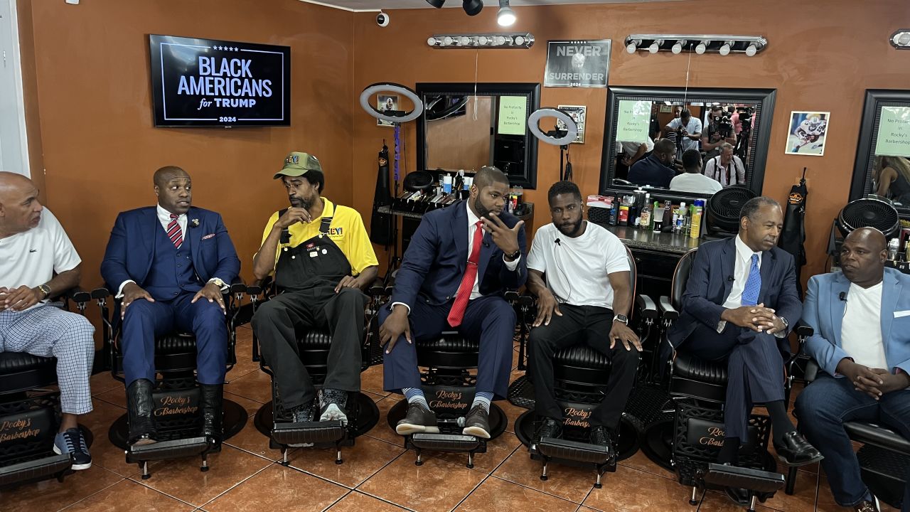 Black Business Leaders Roundtable at Rocky’s Barbershop was about an hour and a half discussion hosted by the Trump campaign including Texas Rep. Wesley Hunt and potential VP picks Donalds and former Trump HUD Secretary Dr. Ben Carson.