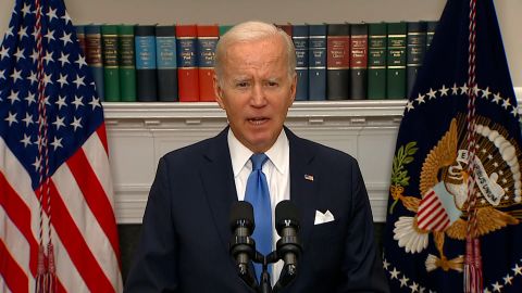 President Biden delivers remarks from the White House on September 30.