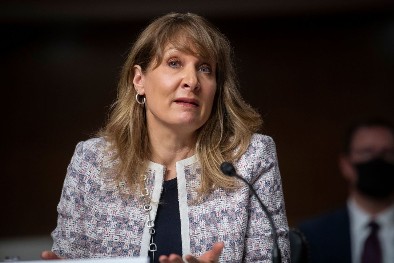 US ambassador-at-Large for Global Criminal Justice Beth Van Schaack appears before a Senate Committee on Foreign Relations hearing in January.