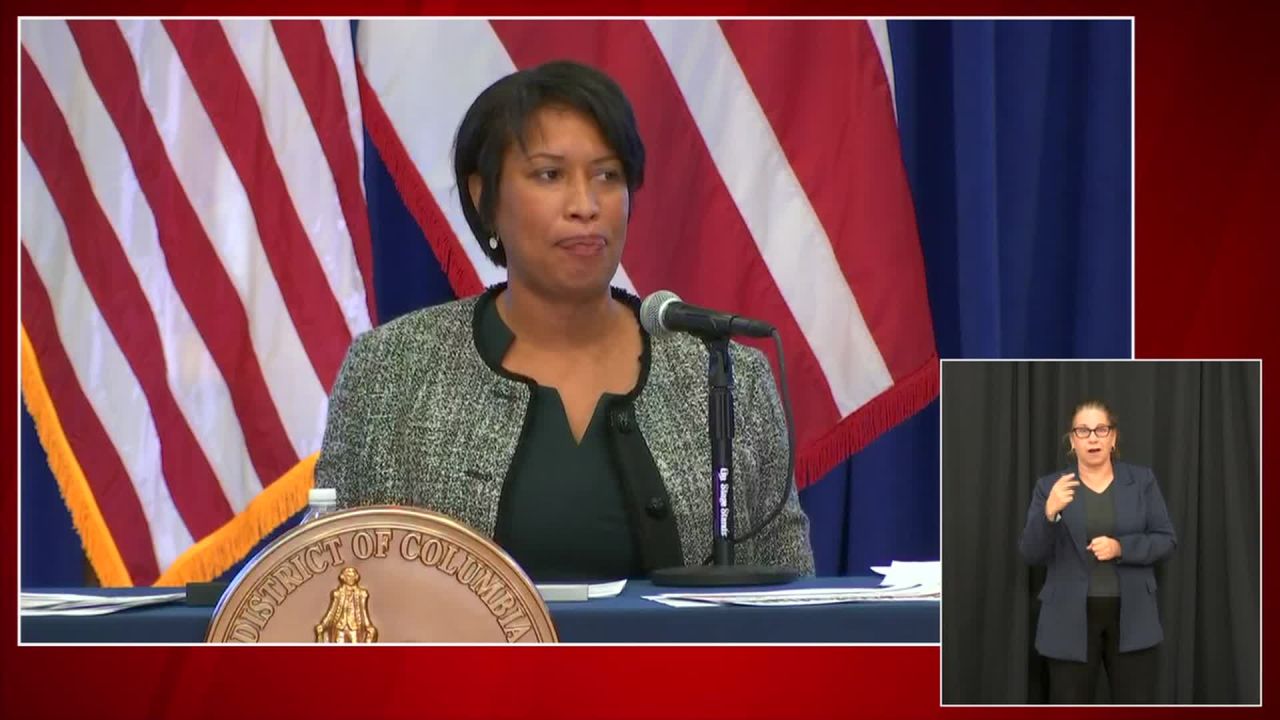 Washington, DC, Mayor Muriel Bowser speaks at a briefing on Wednesday, June 17.