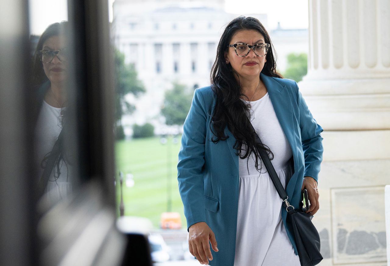 Rashida Tlaib enters the U.S. Capitol, in Washington, D.C., on July 25.