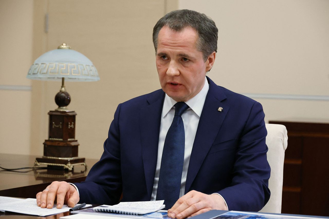 Vyacheslav Gladkov attends a meeting outside Moscow on January 24.