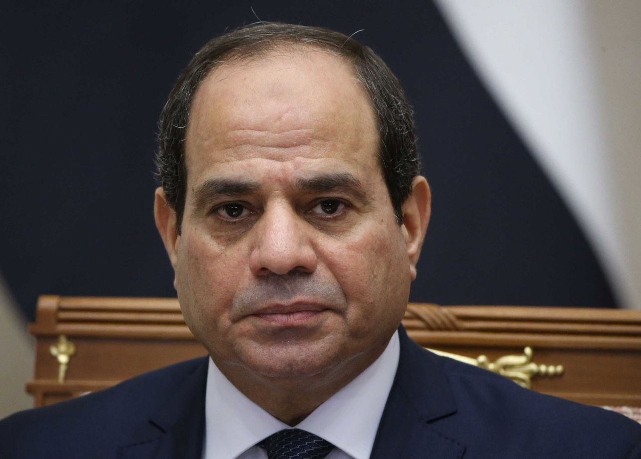Egyptian President Abdel Fattah el-Sisi pictured at a meeting in Sochi, Russia, in October 2018.