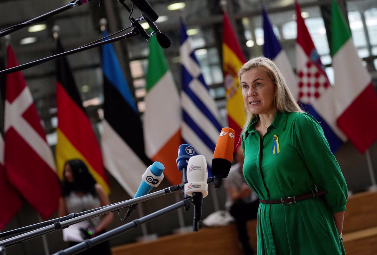 European Commissioner for Energy Kadri Simson speaks in Brussels, Belgium, on Tuesday, July 26.