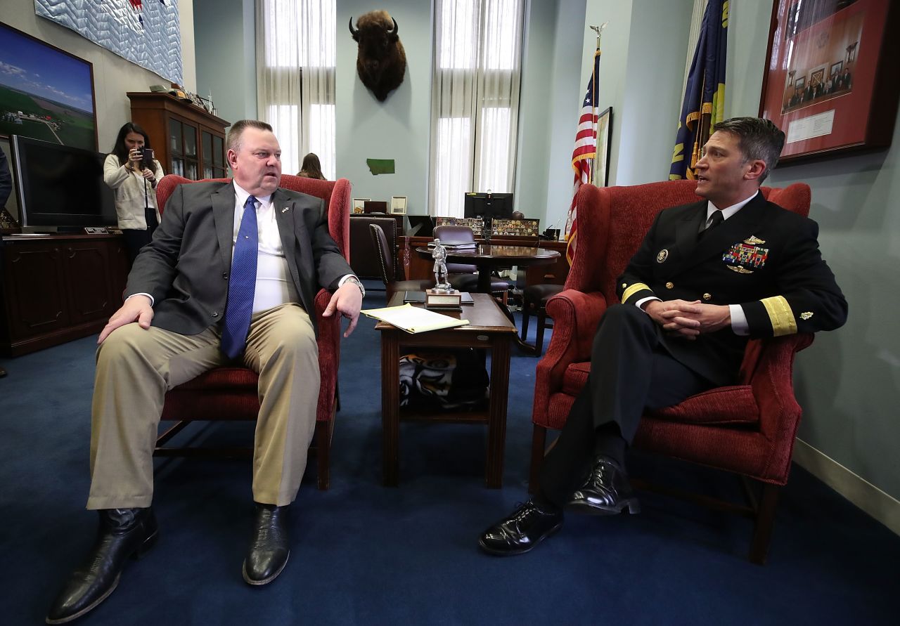 Sen. Tester and Dr. Ronny Jackson in March.