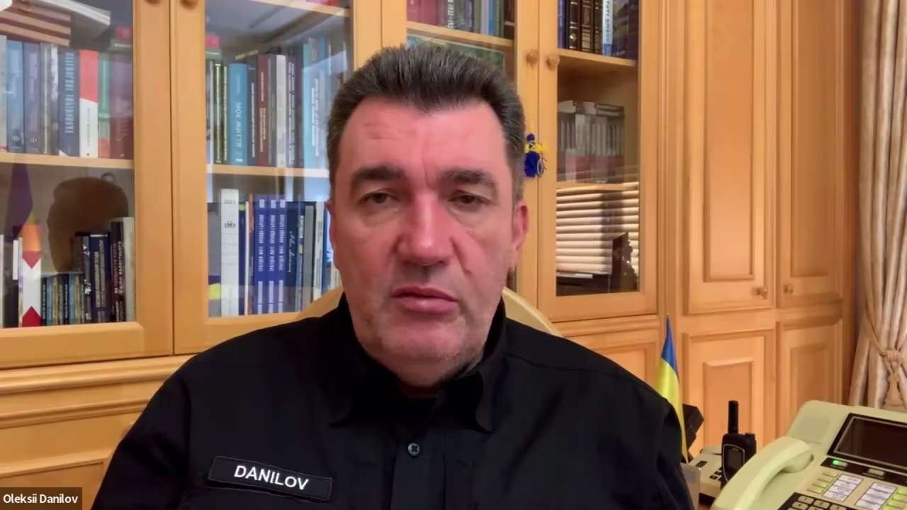 Ukraine's National Security Adviser Oleksiy Danilov is pictured during an interview with CNN.