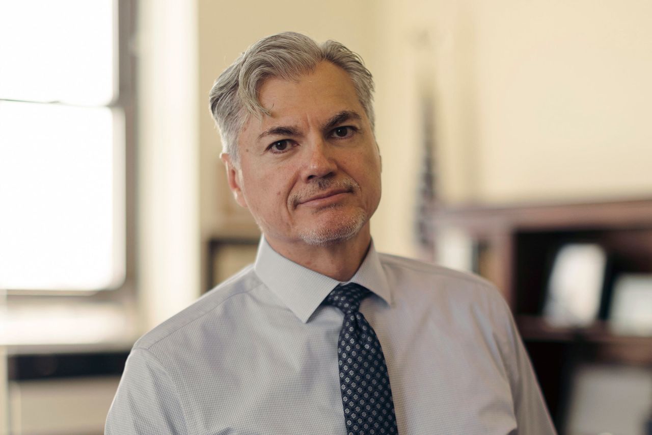 Judge Juan Merchan at his office in New York County Criminal Court in October 2022.