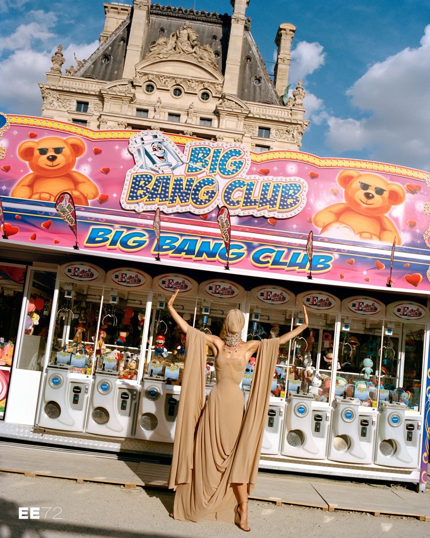 The magazine blends high fashion with art and culture.