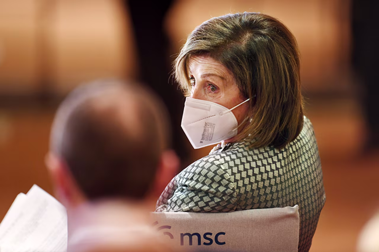 Nancy Pelosi, Speaker of the U.S. House of Representatives, attends the 58th Munich Security Conference in Munich, Germany, Friday, February 18.