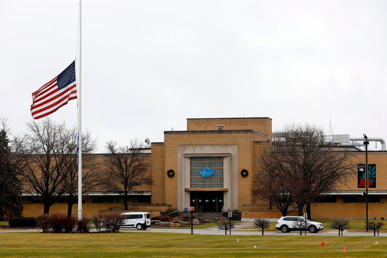 Pfizer's Global Supply facility in Kalamazoo, Michigan, on December 12.