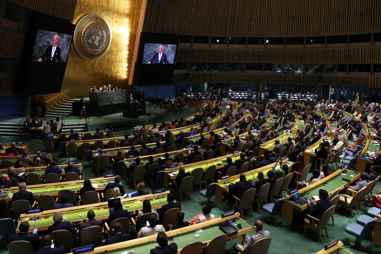 U.S. President Joe Biden addresses United?Nations?General Assembly.