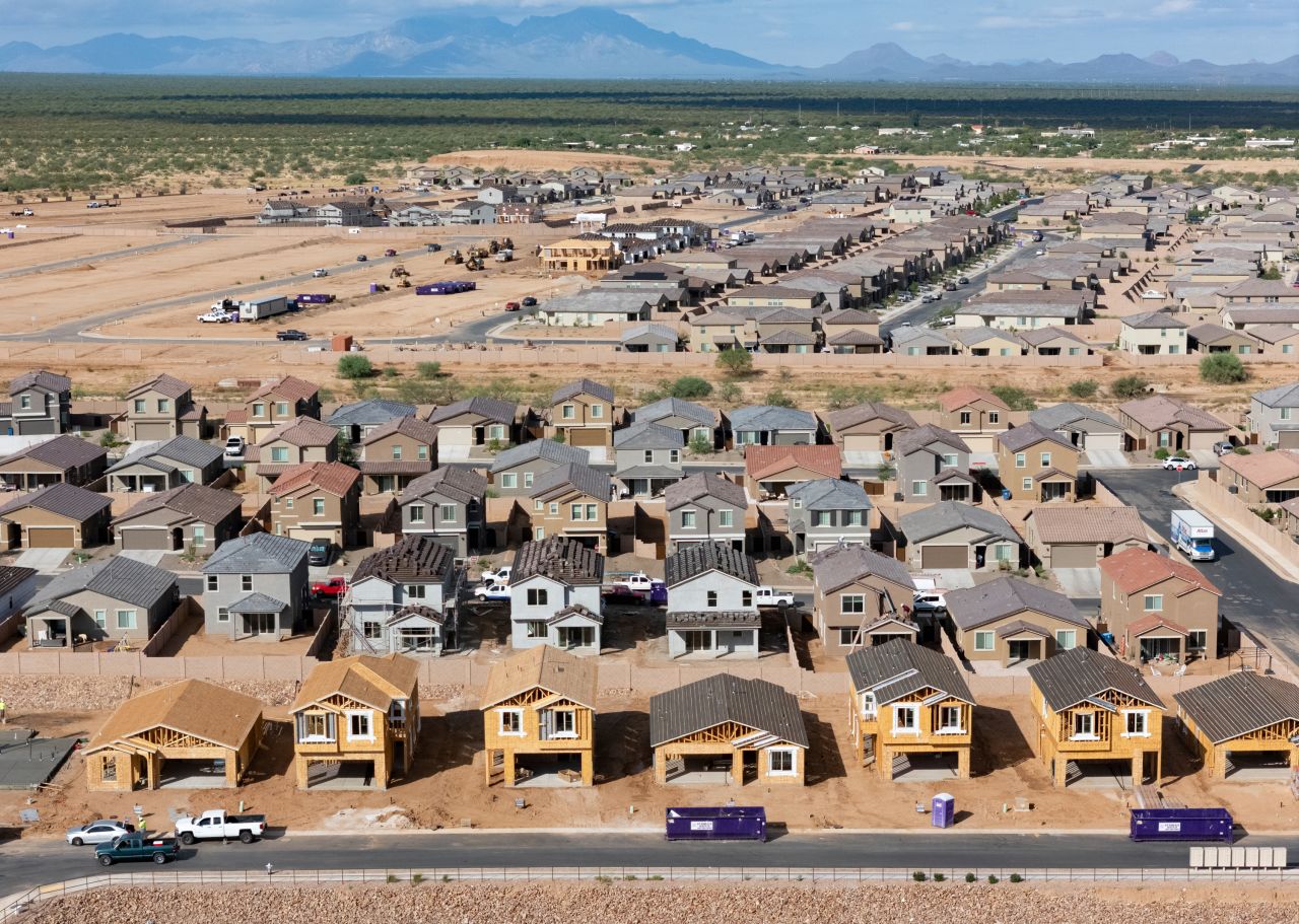 Existing homes and homes under construction in Tucson, Arizona, on September 16.