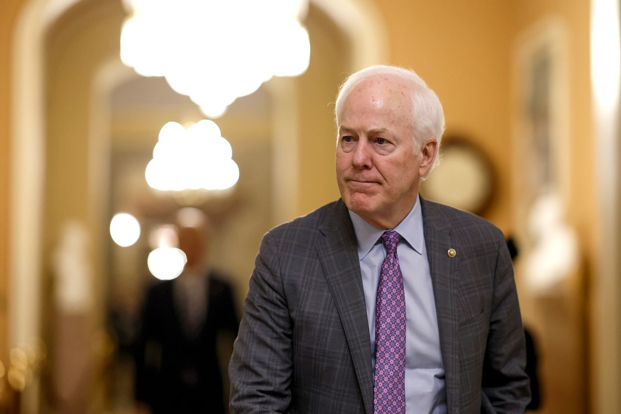 Sen. John Cornyn walks to the Senate Chambers for a nomination vote at the U.S. Capitol Building on December 5, 2022 in Washington, DC. 