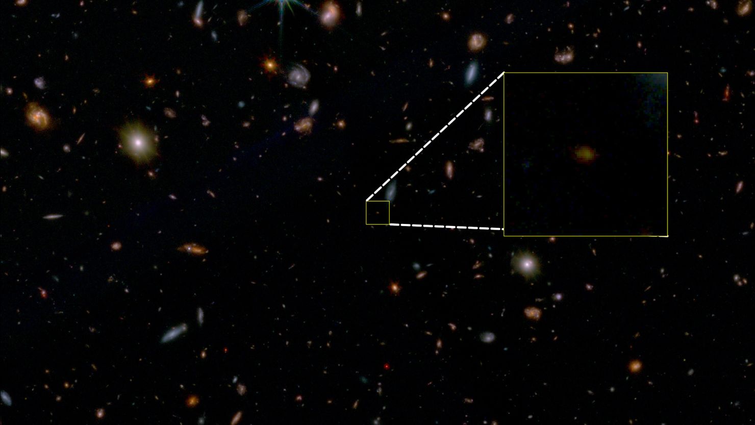 A new image taken by the James Webb Space Telescope reveals a "dead" galaxy, named JADES-GS-z7-01-QU, in the distant universe.