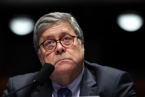 Attorney General William Barr testifies before the House Judiciary Committee hearing in the Congressional Auditorium at the US Capitol Visitors Center July 28 in Washington, DC. 