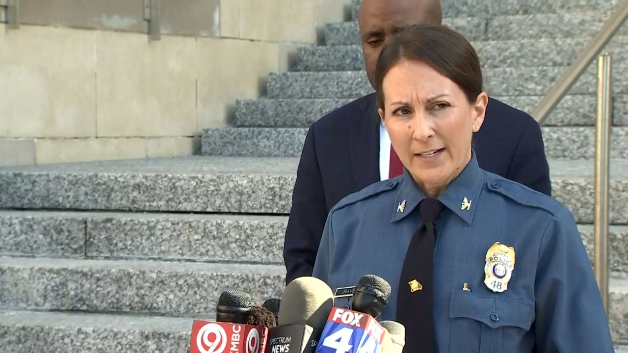 Kansas City Police Chief Stacey Graves speaks during a press conference on Thursday. 