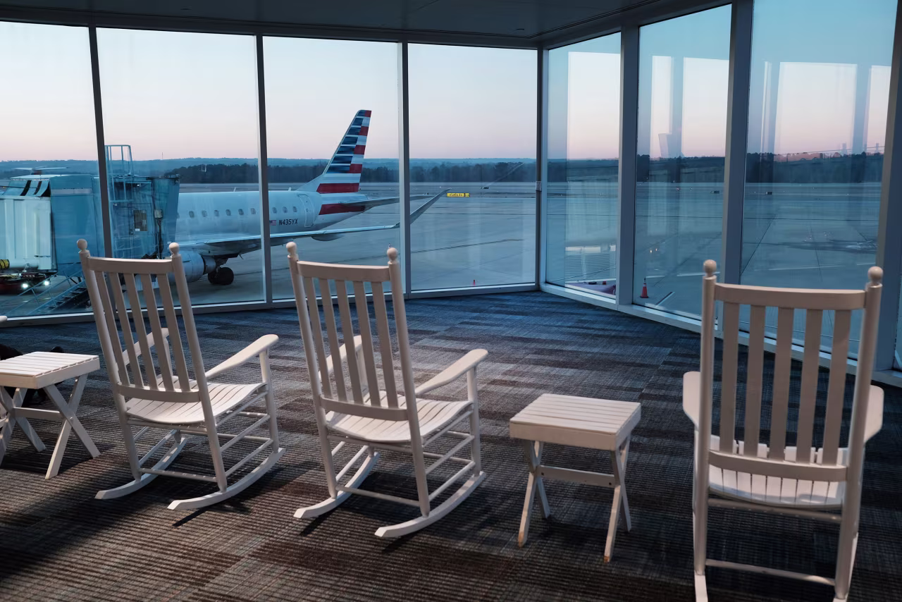 An American Airlines plane sits on the tarmac in South Carolina on March 1.
