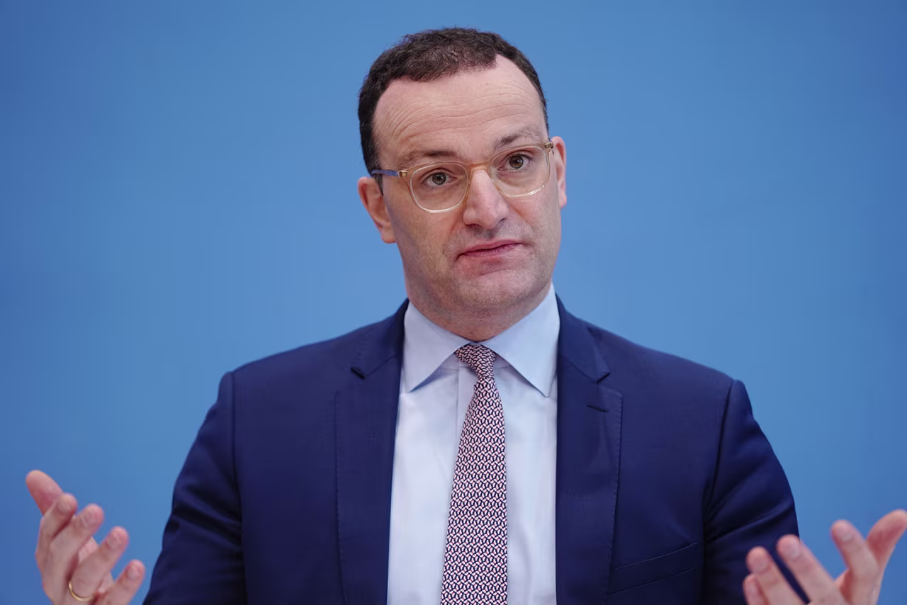 Jens Spahn (CDU), Executive Federal Minister for Health, gives a press conference on the development in the Corona pandemic at the Federal Press Conference on 3rd December 2021 in Berlin, Germany.