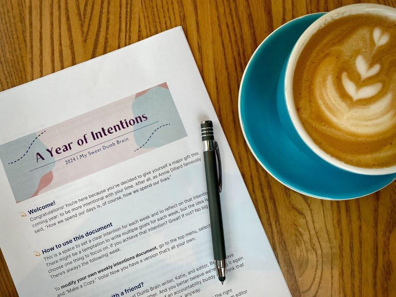 Writer Katie Hawkins-Gaar keeps a shared document with a friend in which they set an intention for the week ahead and reflect on the previous seven days.