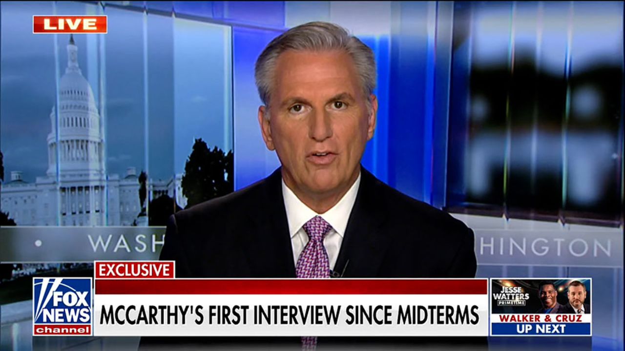 McCarthy appears on Fox News. 