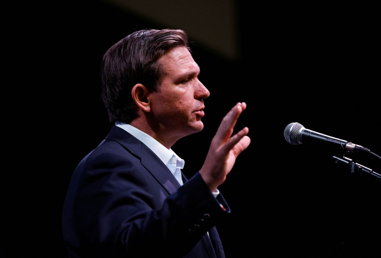 Florida Gov. Ron DeSantis speaks in Myrtle Beach, South Carolina, on October 20.