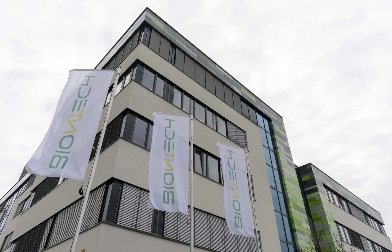 An exterior view of biopharmaceutical company BioNTech in Mainz, Germany, pictured on March 18.