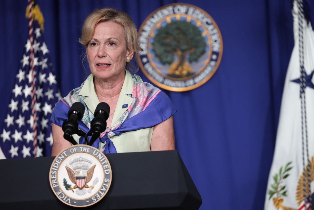 White House coronavirus response coordinator Dr. Deborah Birx speaks during a White House Coronavirus Task Force press briefing at the US Department of Education on July 8, in Washington DC.  