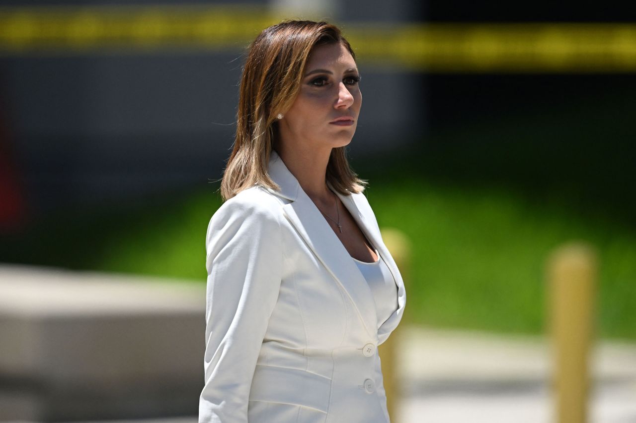 Alina Habba, lawyer for former President Donald Trump, arrives at Wilkie D. Ferguson Jr. United States Federal Courthouse in Miami, Florida, on June 13.