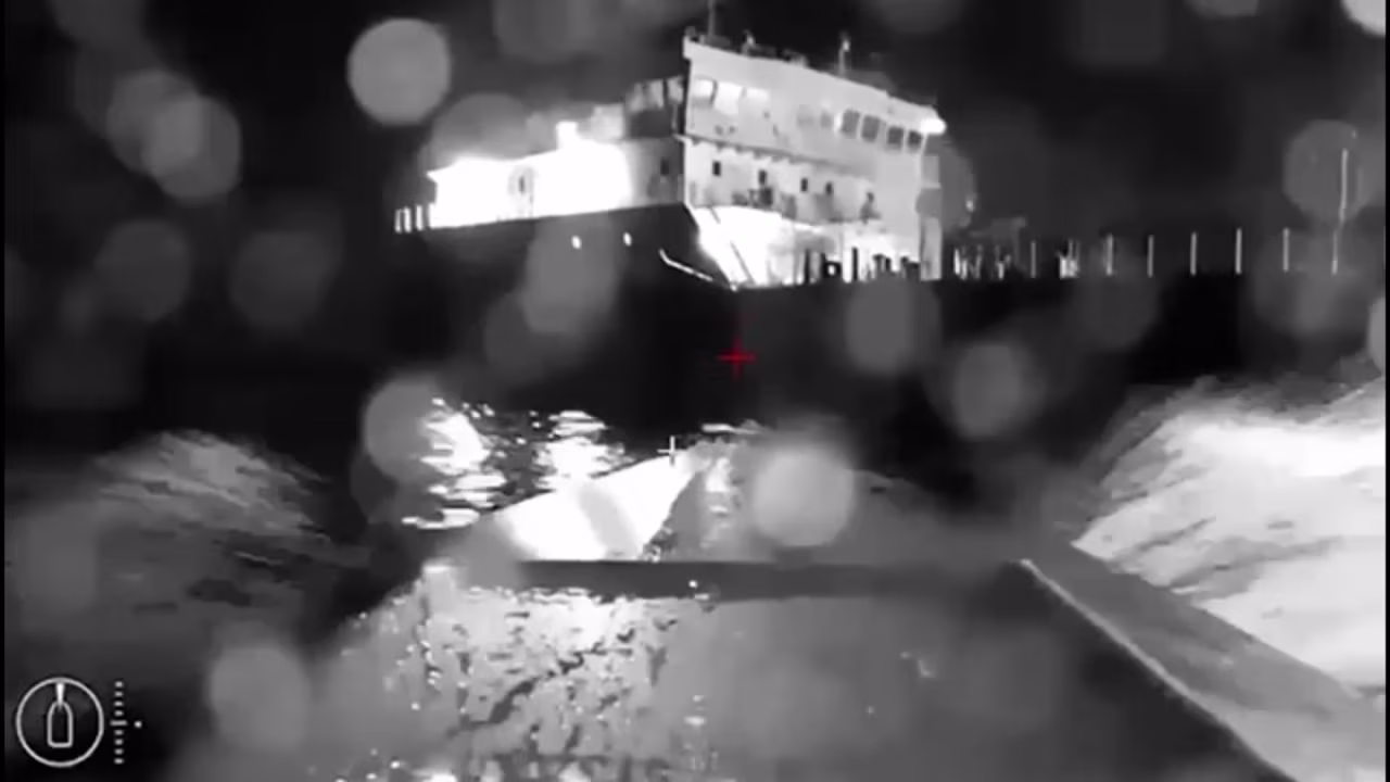 One of Russia’s biggest oil tankers was struck by a maritime drone.