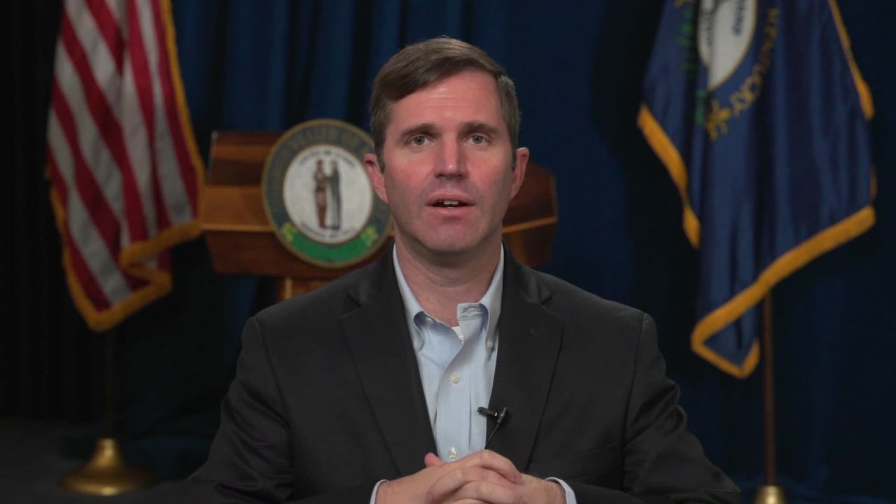 Kentucky Gov. Andy Beshear speaks during an interview on November 24.