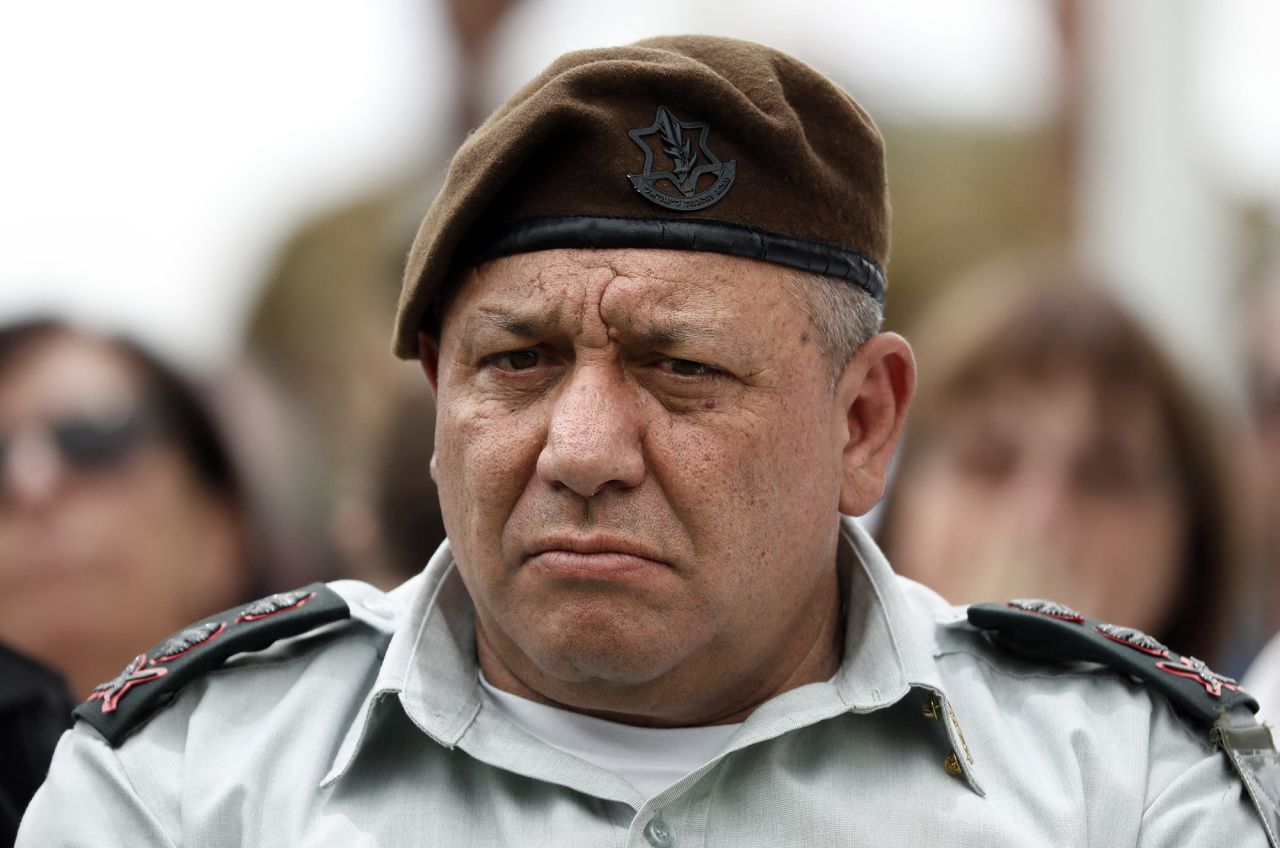 Israeli Chief of Staff General Gadi Eisenkot attends an official memorial ceremony at the military cemetery of Mount Herzl in Jerusalem on July 19, 2016. 