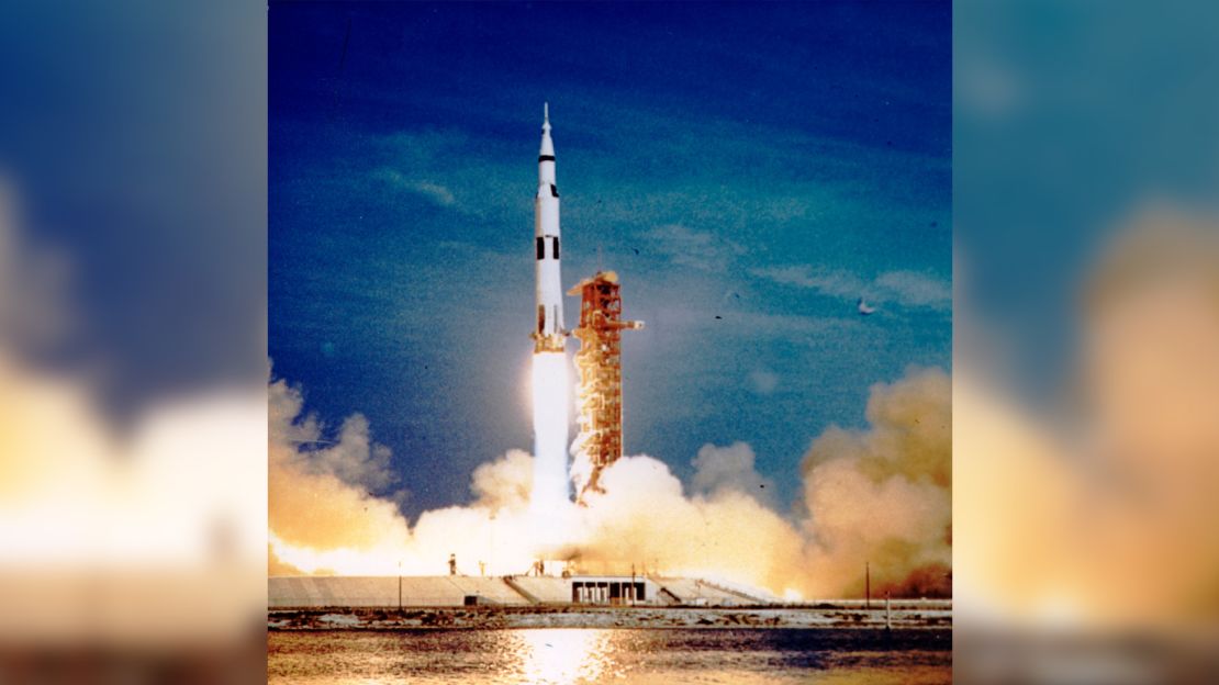 The Apollo 11 mission, the first manned lunar mission, launched from the Kennedy Space Center in Florida via the Saturn V launch vehicle on July 16, 1969 and safely returned to Earth on July 24, 1969. Aboard the spacecraft were astronauts Neil A. Armstrong, commander; Michael Collins, command module pilot; and Edwin E. Aldrin Jr., lunar module pilot.