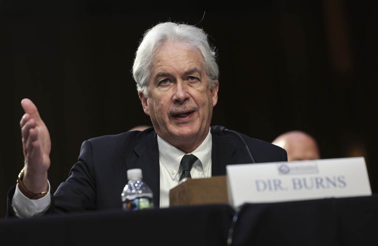 CIA Director Bill Burns testifies before the Senate Intelligence Committee on March 10, in Washington, DC.