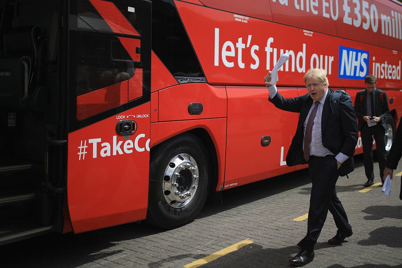 Boris Johnson during the 2016 Brexit referendum campaign.