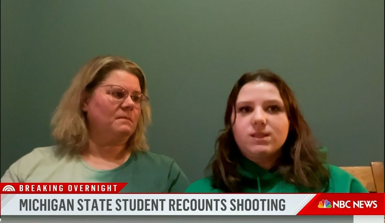 Claire Papoulias recounts hearing gunshots while on campus at Michigan State University during NBC's "Today" show on Tuesday. 