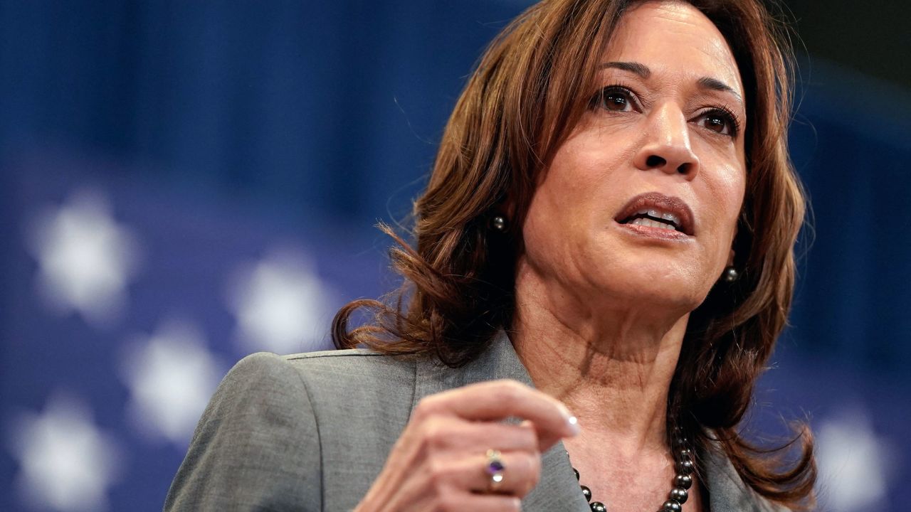 Vice President Kamala Harris delivers remarks at the Chavis Community Center in Raleigh, North Carolina, on March 26. 