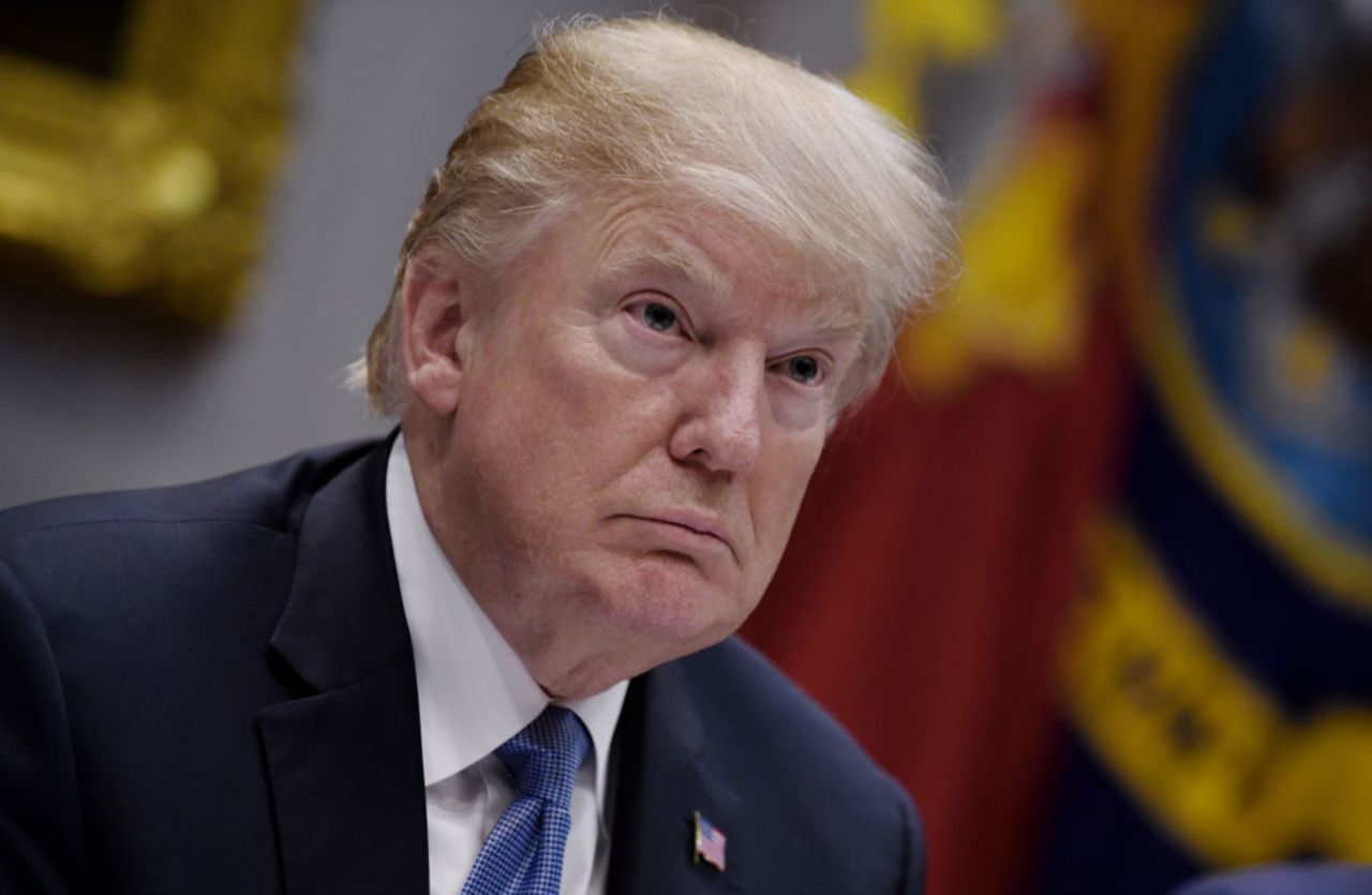 President Donald Trump speaks during a working lunch with governors in the Roosevelt Room of the White House, in Washington, DC, on June 21, 2018.