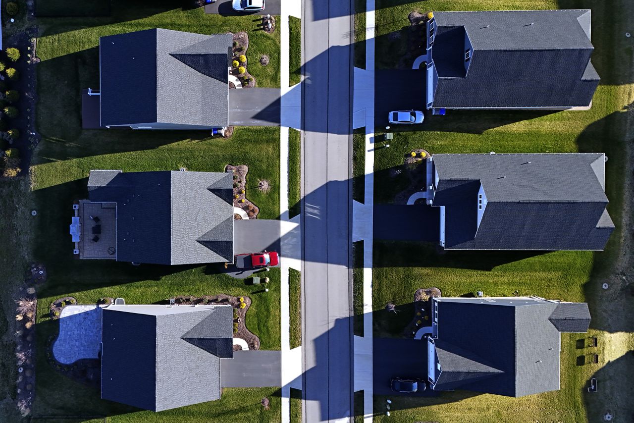 A housing development in Middlesex, Pa., is shown on Friday, on March 29.