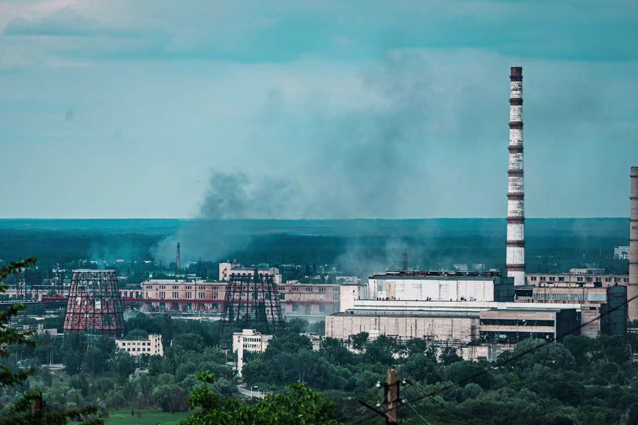 Smoke rises from Severodonetsk, Ukraine, on June 5.