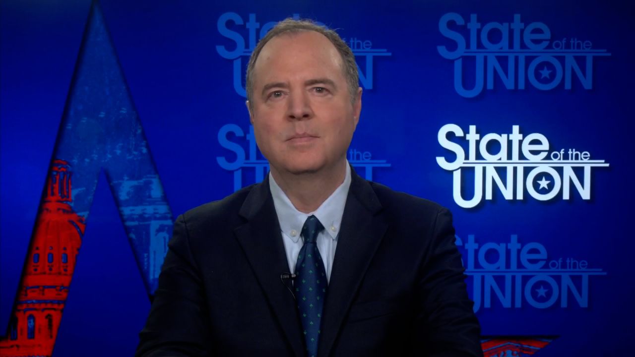 California Rep. Adam Schiff is pictured during an interview with CNN’s “State of the Union” on March 17.