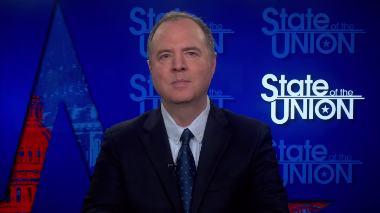 California Rep. Adam Schiff is pictured during an interview with CNN’s “State of the Union” on March 17.