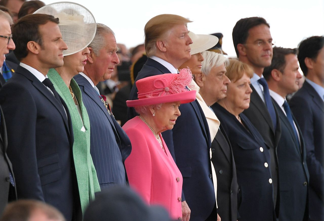 World leaders in the royal box.