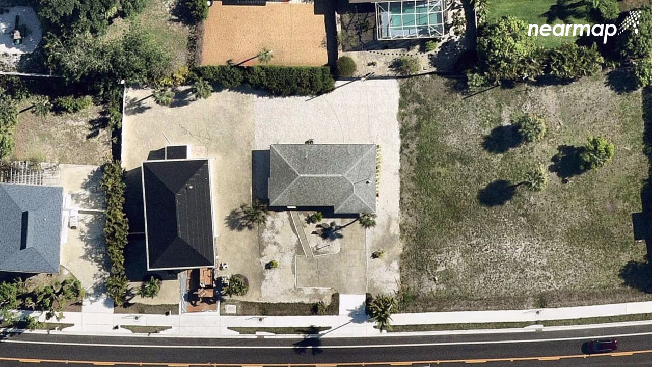 An aerial view of Fort Myers, Florida, before Hurricane Ian.