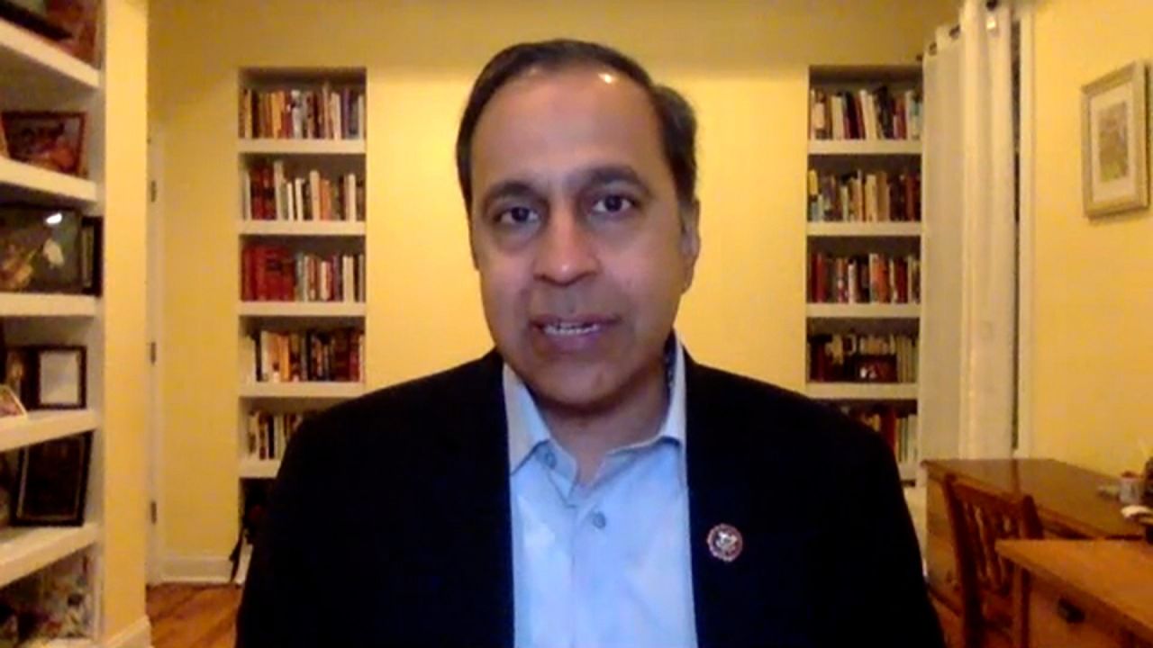 Rep. Raja Krishnamoorthi speaks with CNN on Monday, April 26. 