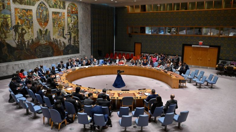The UN Security Council meets at the UN headquarters on Monday.