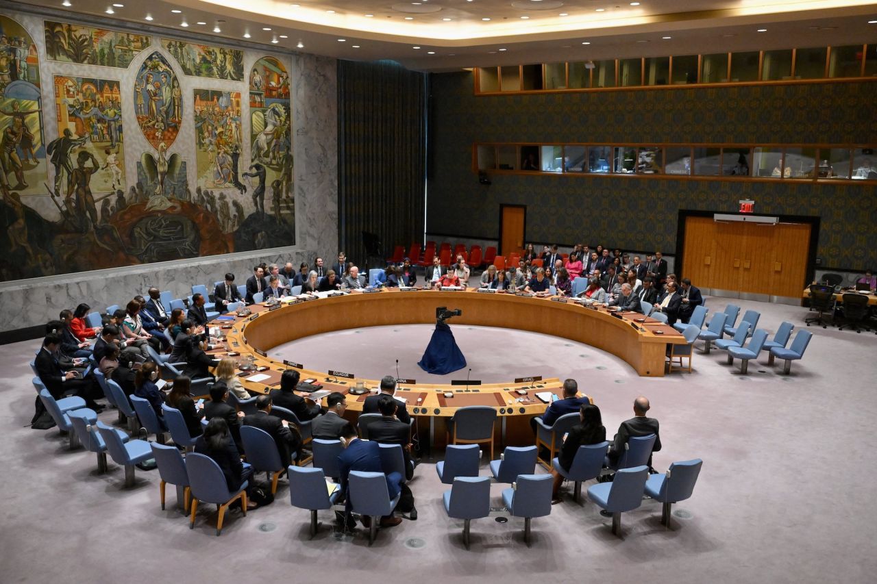 The UN Security Council meets at the UN headquarters on Monday.